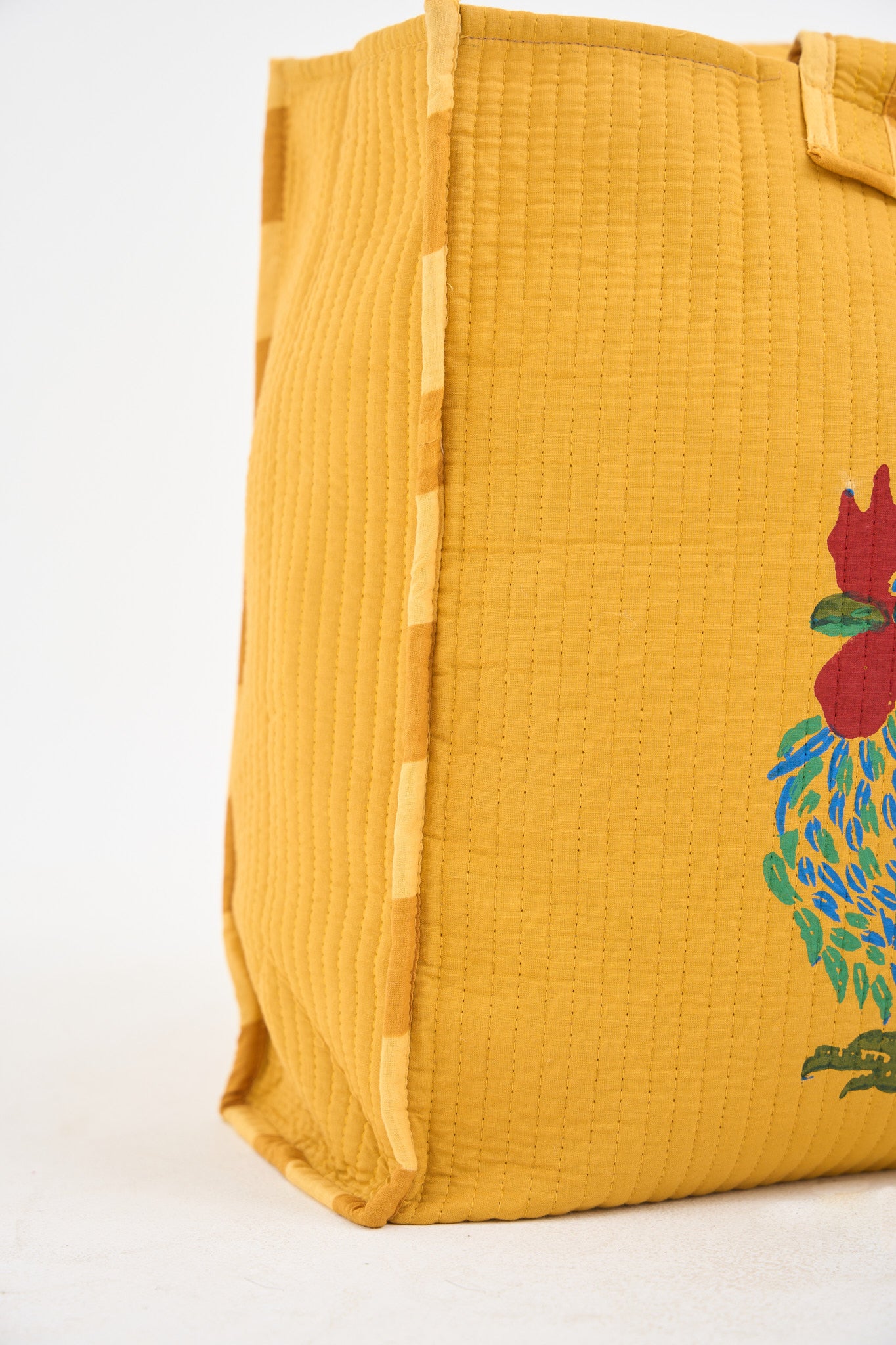 Feathered Flaire-Mustard Bag