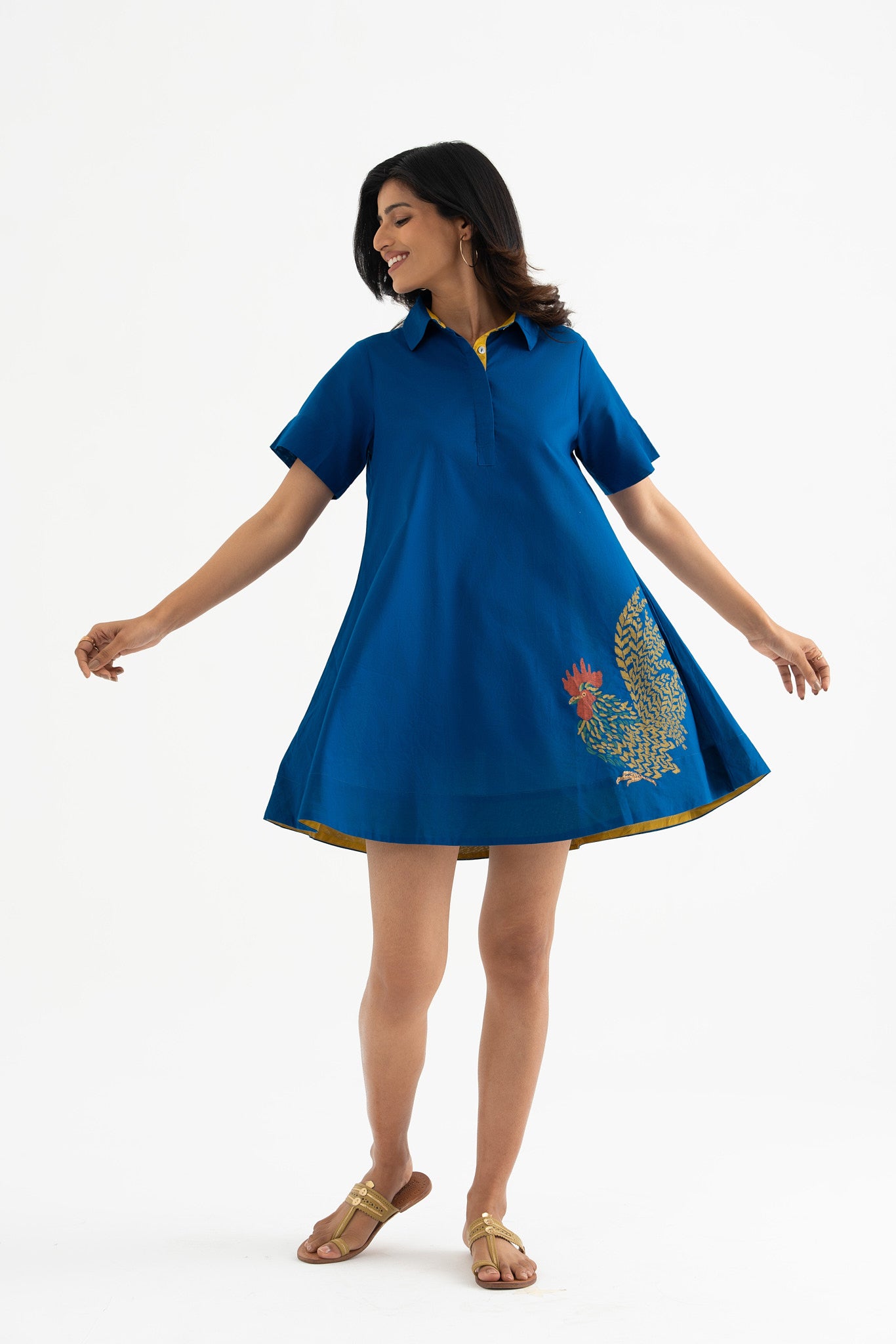 Feathered Flaire - Indigo Blue