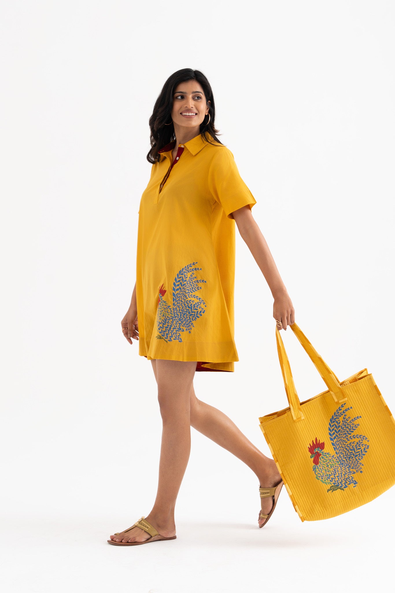 Feathered Flaire-Mustard