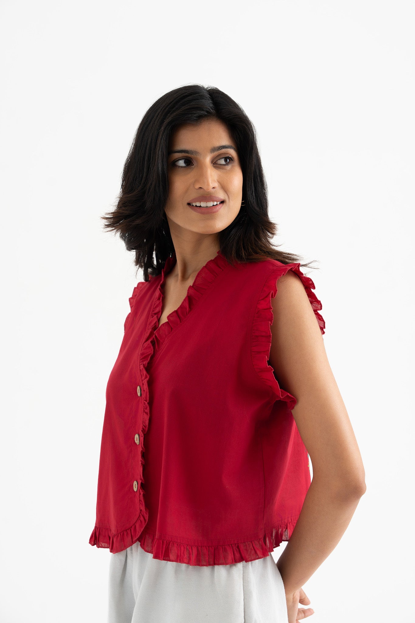 Peacock Bloom - Dark Red