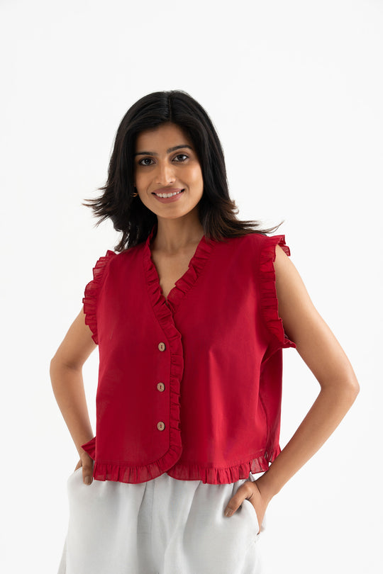 Peacock Bloom-Dark Red