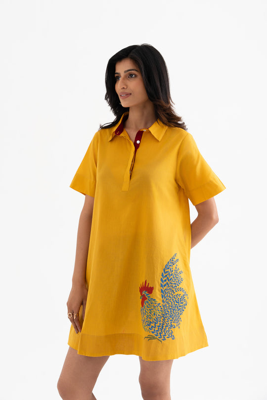 Feathered Flaire-Mustard