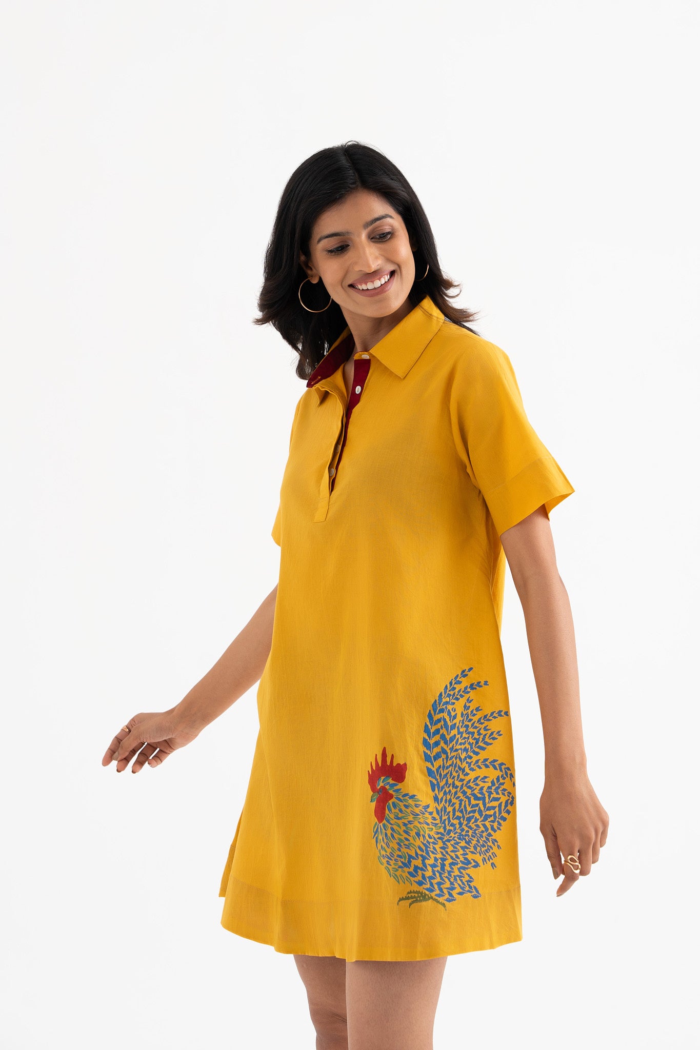 Feathered Flaire-Mustard