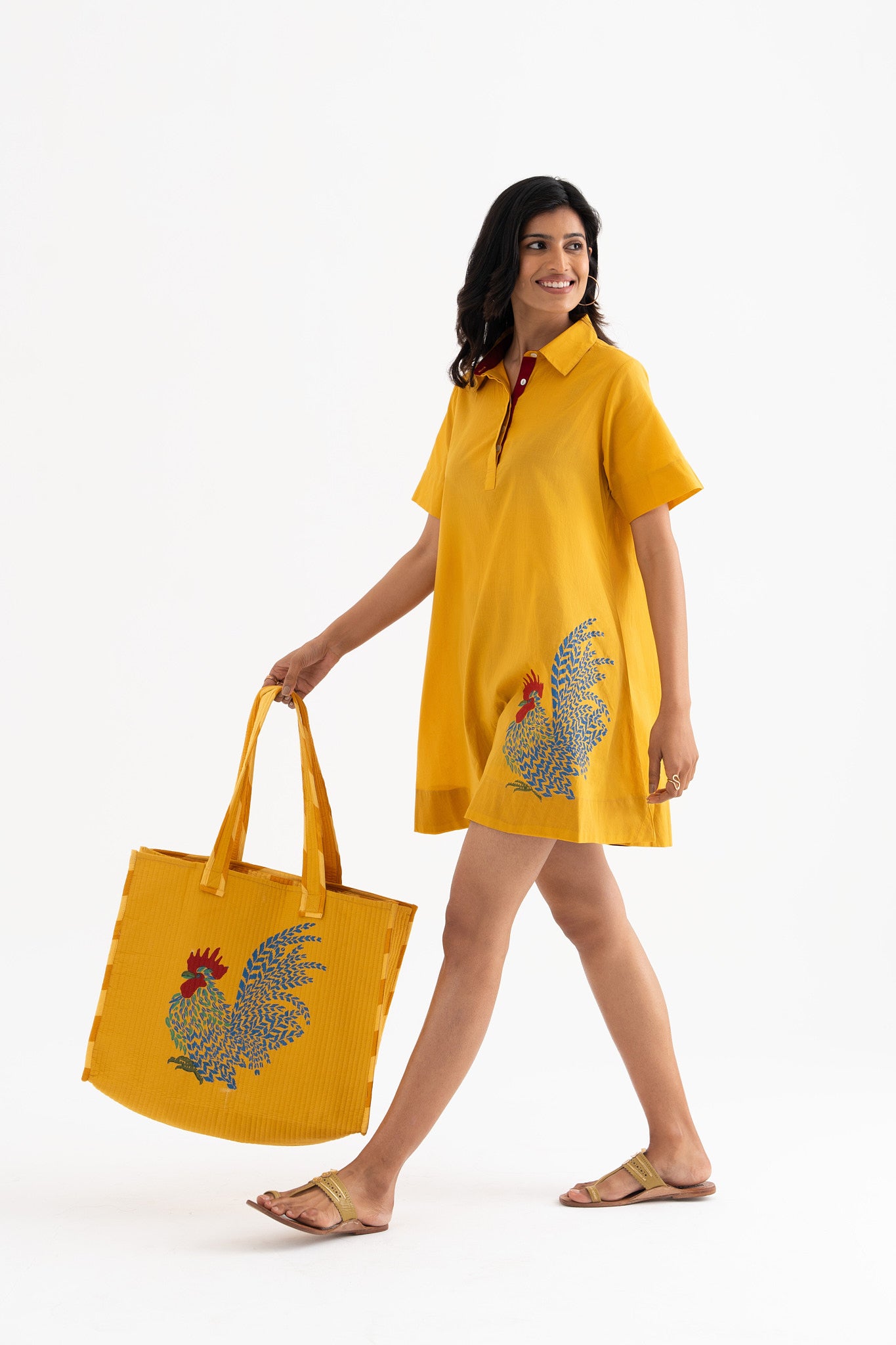 Feathered Flaire-Mustard