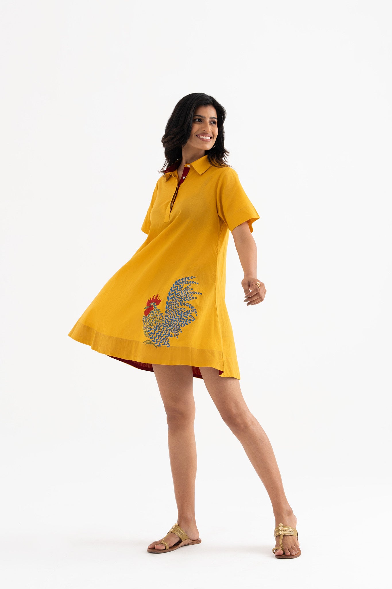 Feathered Flaire-Mustard