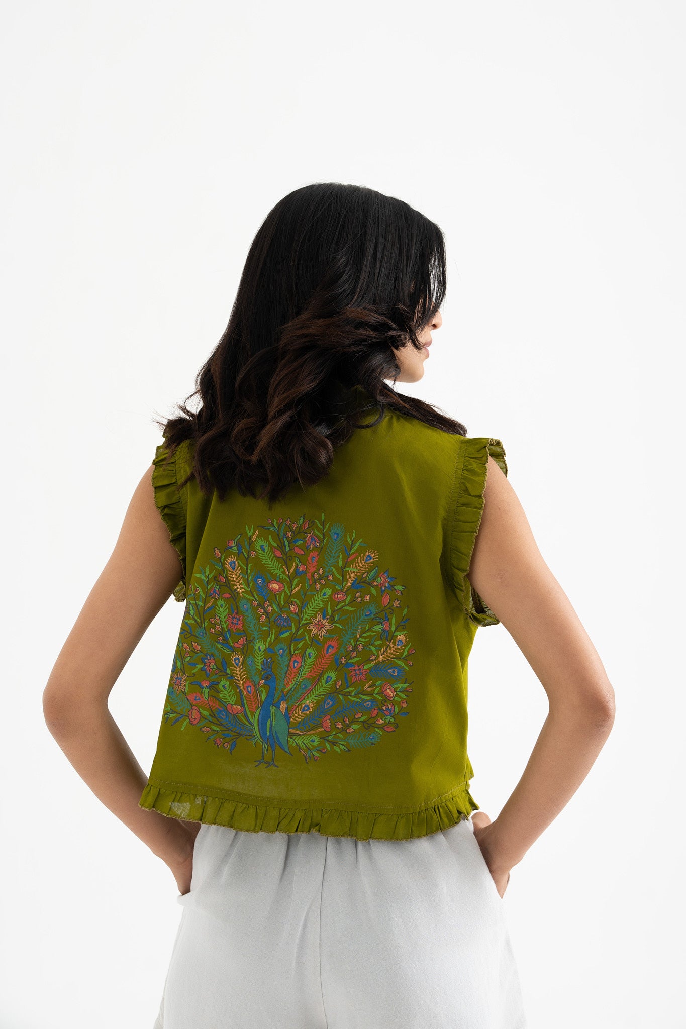 Peacock Bloom - Mehndi Green