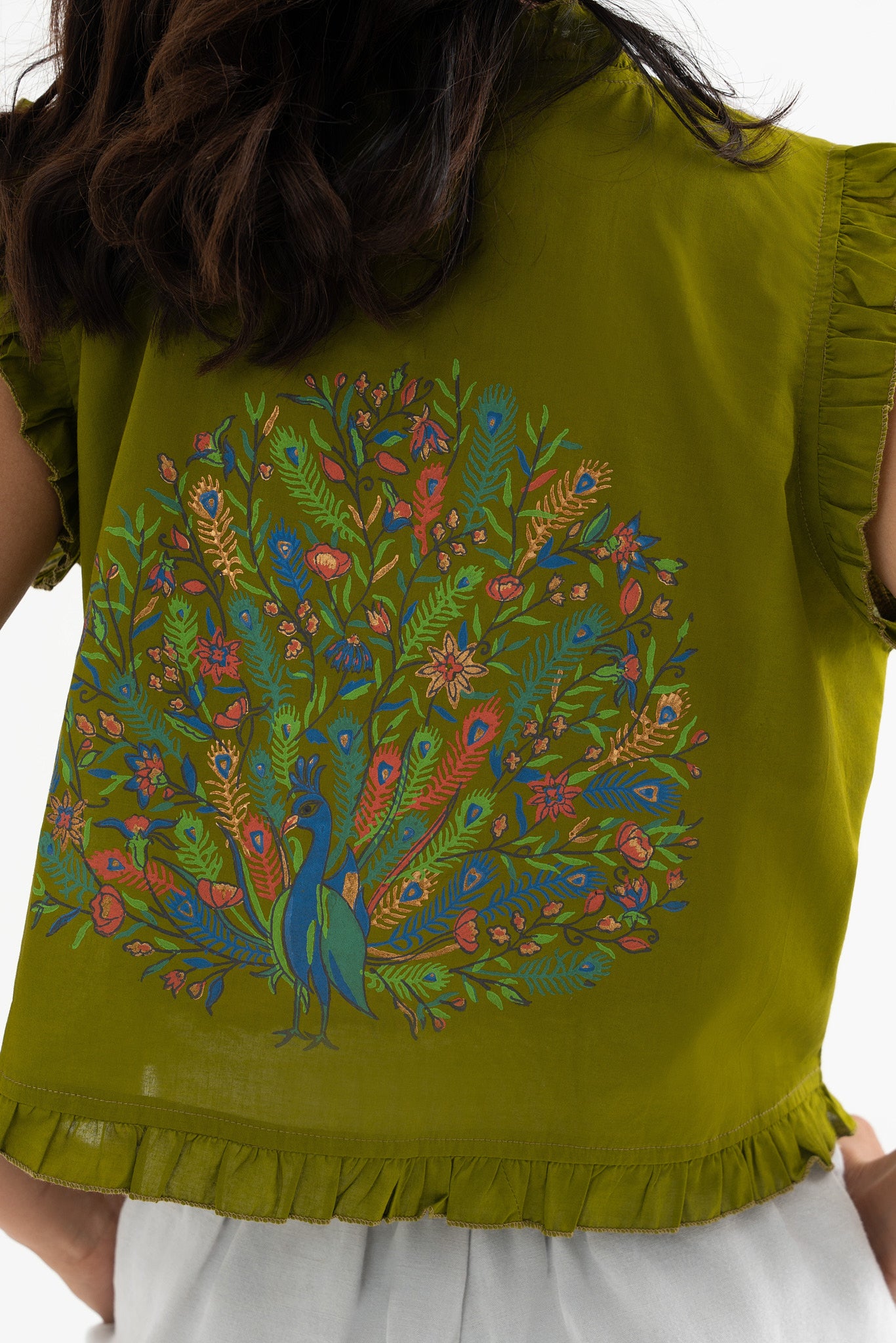Peacock Bloom - Mehndi Green