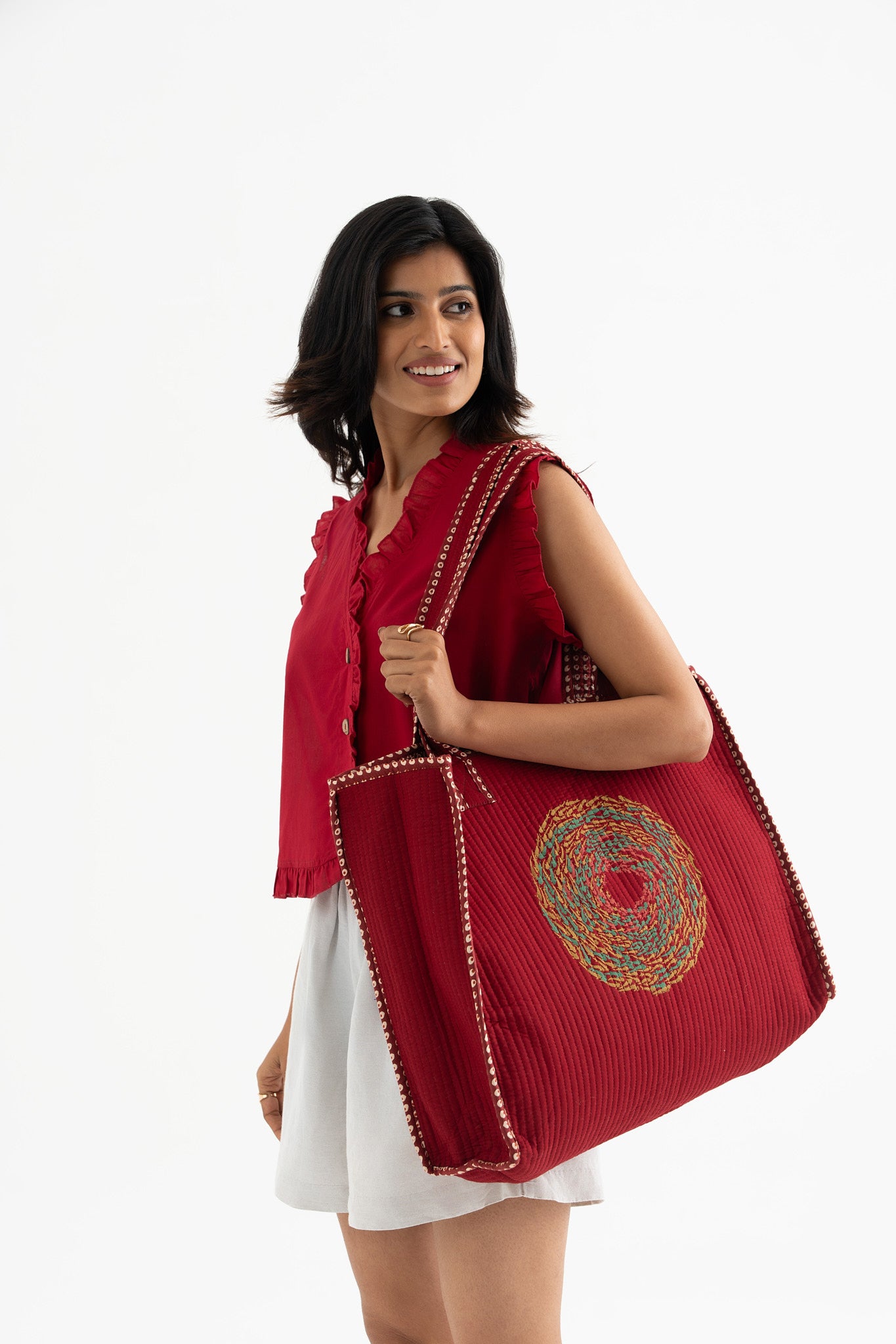 Peacock Bloom - Dark Red